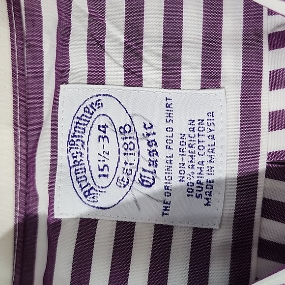 Brooks Brothers Classic Original Polo Shirt Long Sleeve Button Down 15.5 - 34 - Picture 8 of 8